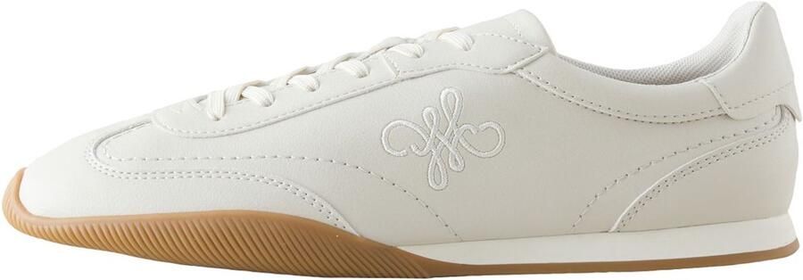 Next Dames Forever Comfort smalle sneakers met veters en logo Naturel