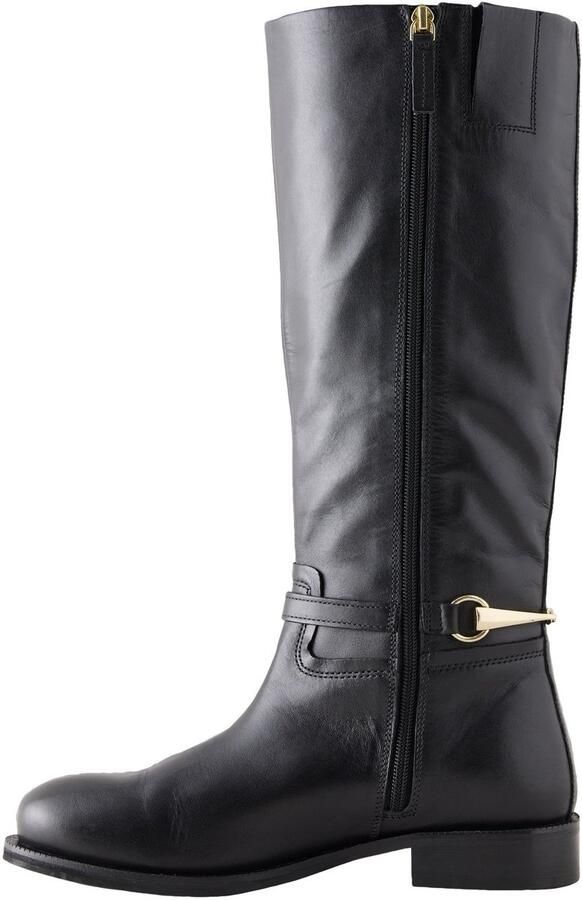 Next Dames Forever Comfort leren Snaffle rijlaarzen met extra brede pasvorm Zwart