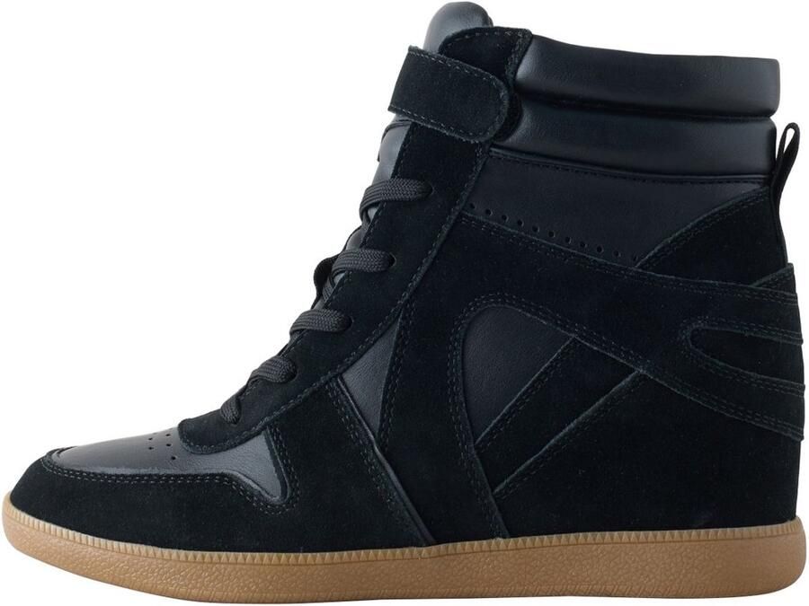 Next Dames Forever Comfort sneakers met veters en sleehak Zwart
