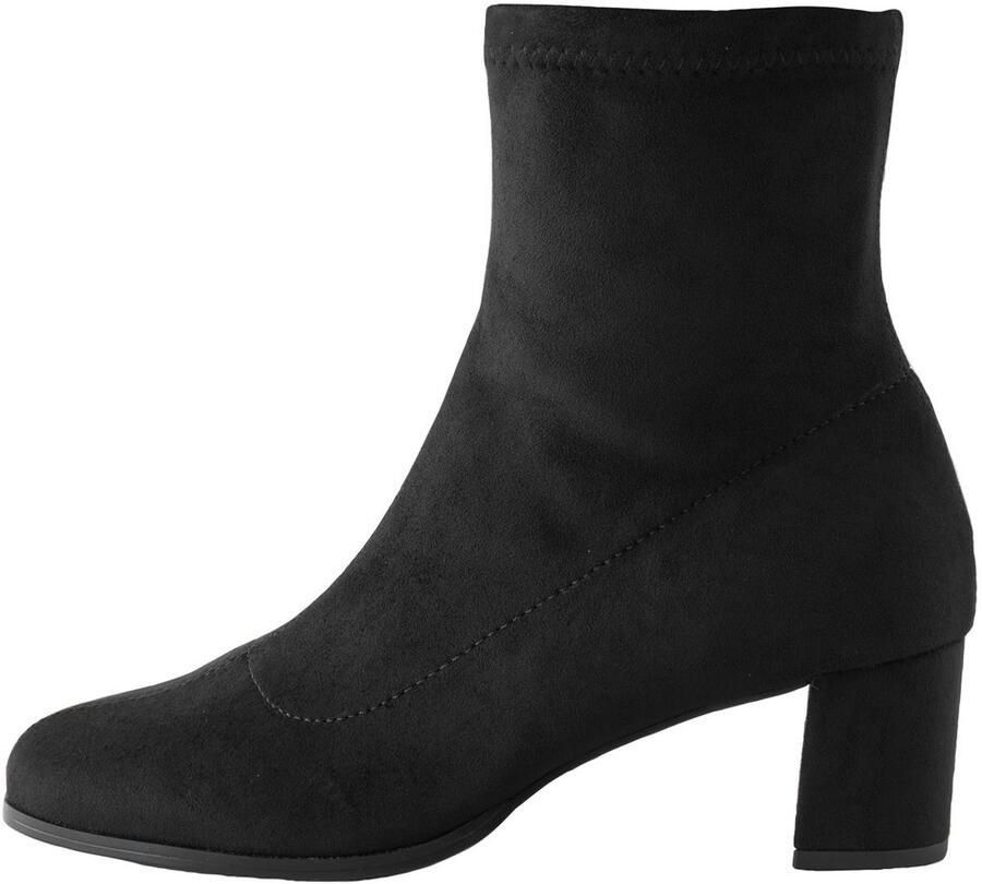 Next Dames Forever Comfort sok-enkellaarzen met ronde neus en extra brede pasvorm Zwart