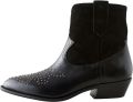 Next Dames Forever Comfort suède cowboylaarzen met extra brede pasvorm Zwart - Zwart