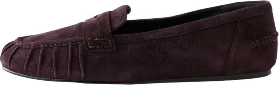Next Dames Forever Comfort suède loafers met franjes Bruin