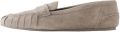 Next Dames Forever Comfort suède loafers met franjes Groen - Kaki