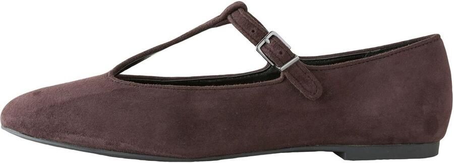 Next Dames Forever Comfort suède platte schoenen met T-band Bruin