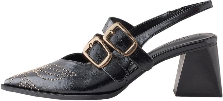 Next Dames Forever Comfort suède pumps met studs en hielbandje Zwart