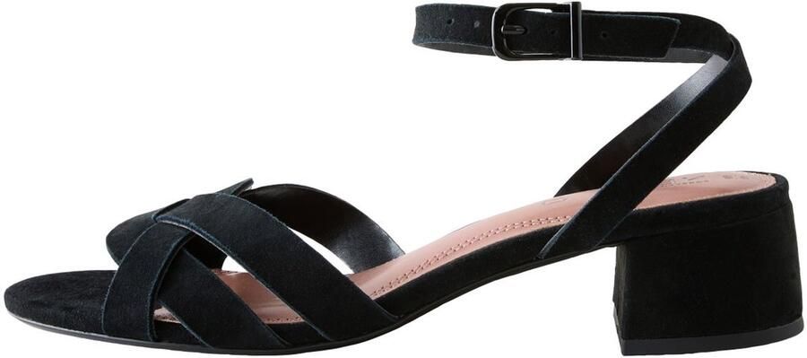Next Dames Forever Comfort suède sandalen met blokhak Zwart