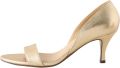 Next Dames Forever Comfort suède sandalen met tweedelige hak Goud - Goud