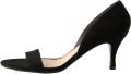Next Dames Forever Comfort suède sandalen met tweedelige hak Zwart - Zwart