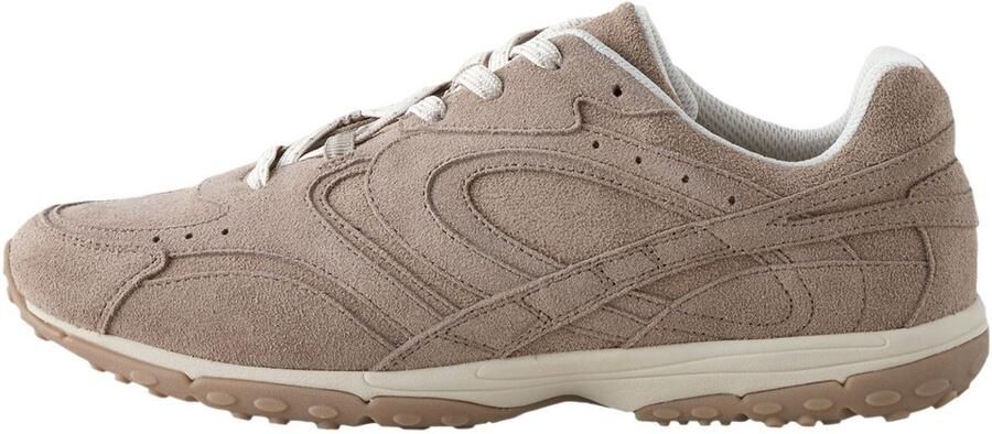 Next Dames Forever Comfort suède sneakers met golfpatroon op de zolen Bruin