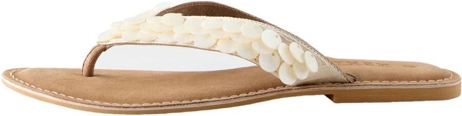 Next Dames Forever Comfort teenslippers met schelpjes Crème