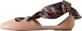 Next Dames Forever Comfort tweedelige ballerina's met strik Huidkleur - Camel Chocoladebruin