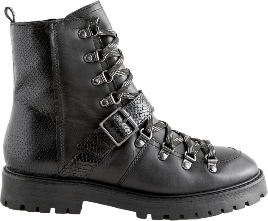 Next Dames Forever Comfort veterlaarzen met gespversiering Zwart