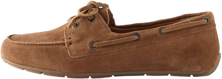 Next Dames Leren bootschoenen met ronde neus en extra brede pasvorm Bruin