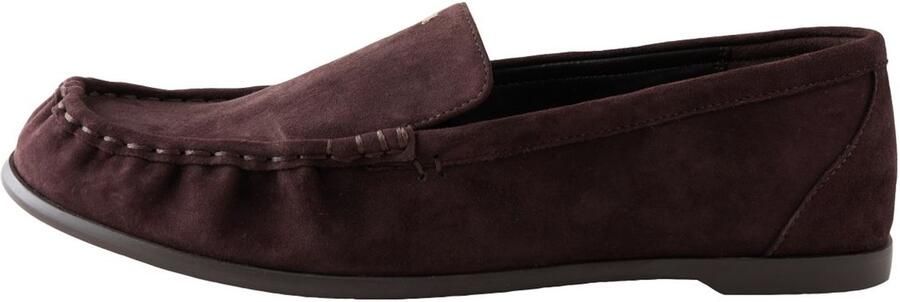 Next Dames Leren Forever Comfort suède loafers met ronde neus Bruin
