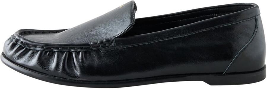 Next Dames Leren Forever Comfort suède loafers met ronde neus Zwart