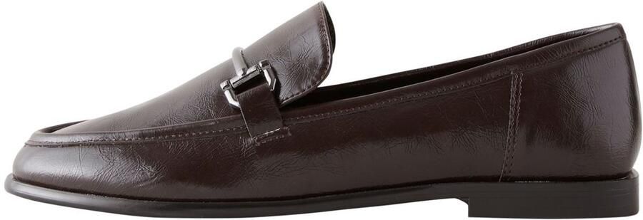 Next Dames Loafers met ronde neus en rand Bruin