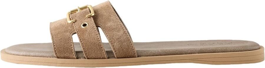 Next Dames Muilsandalen met gesp Naturel