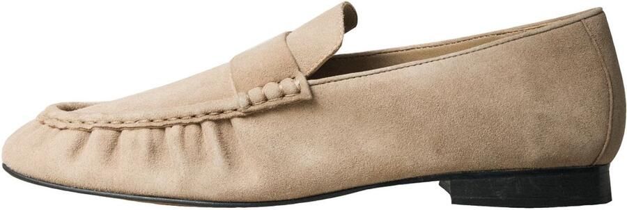 Next Dames N. Premium loafers met ronde neus en franjes Bruin