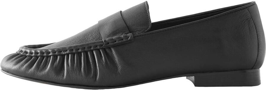 Next Dames N. Premium loafers met ronde neus en franjes Zwart