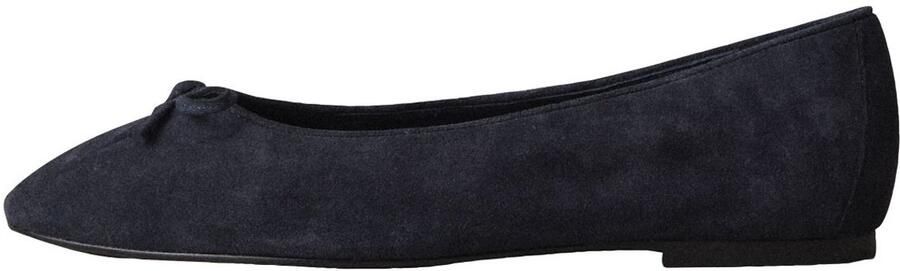 Next Dames N. Premium suède ballerina's met leren franjes Blauw