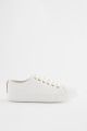 Next Dames Patent baseballschoenen met extra brede pasvorm Wit - Wit