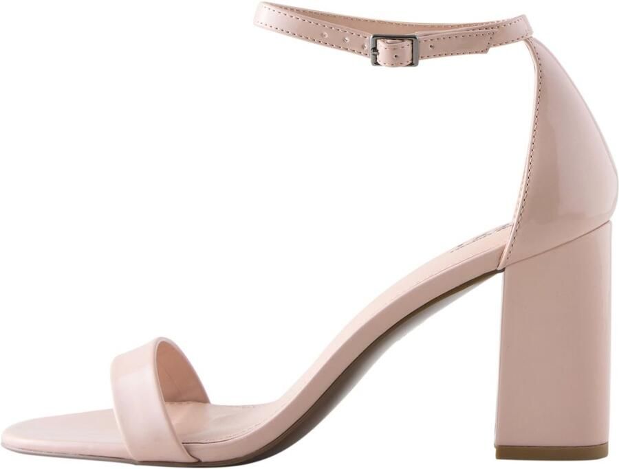 Next Dames Sandalen met blokhak en extra brede pasvorm Naturel