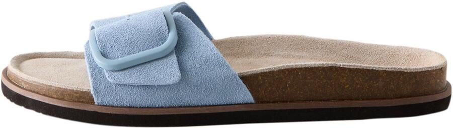 Next Dames Sandalen met enkele bandjes en voetbed Blauw