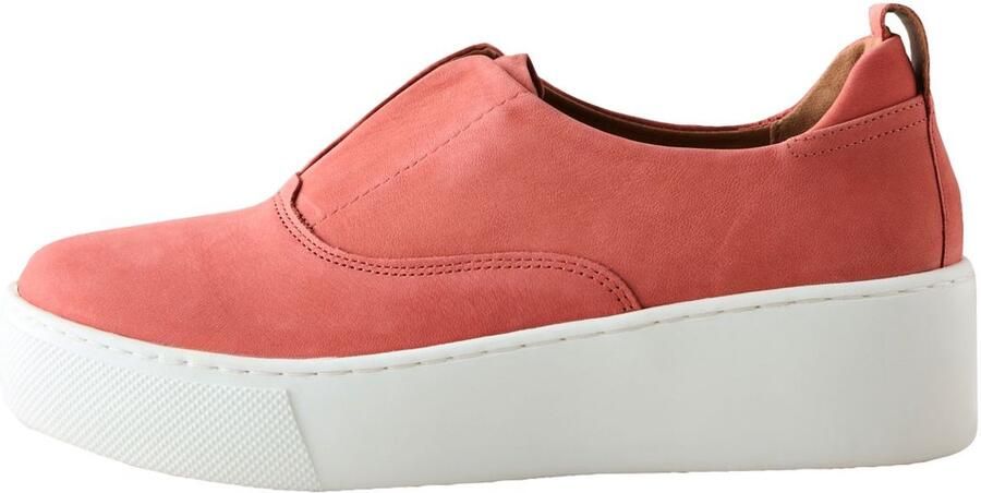 Next Dames Signature leren sneakers met dikke sleehak en plateauzool Roze