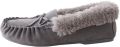 Next Dames Suède moccasinpantoffels Grijs - Grijs