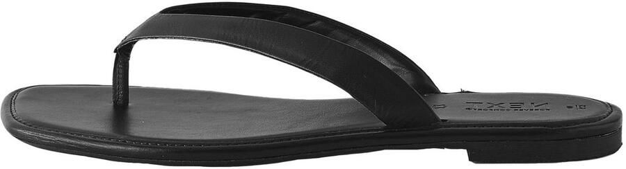 Next Dames Teensandalen met vierkante neus Zwart