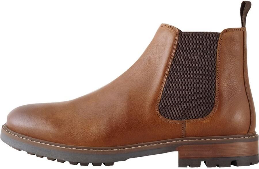 Next Heren Casual leren chelsea-laars Bruin