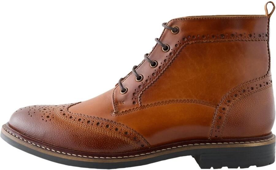 Next Heren Leren brogue laarzen Bruin