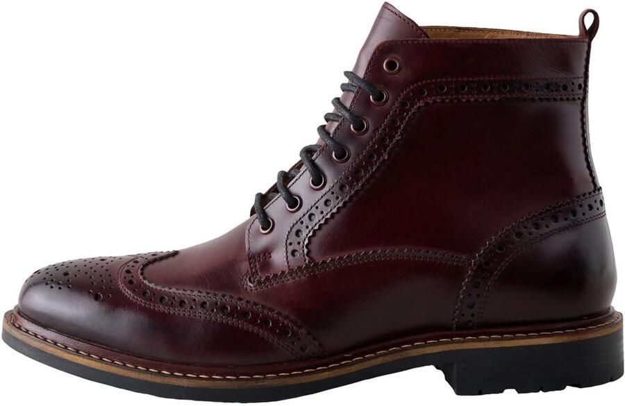 Next Heren Leren brogue laarzen Rood