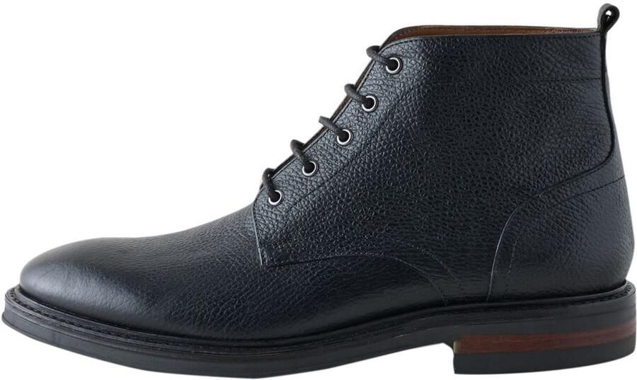 Next Heren Leren hoge schoenen Zwart