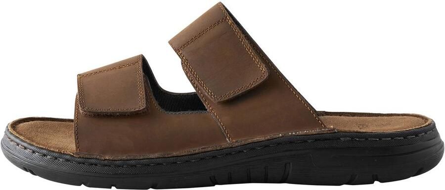 Next Heren Leren instapmuilsandalen Bruin