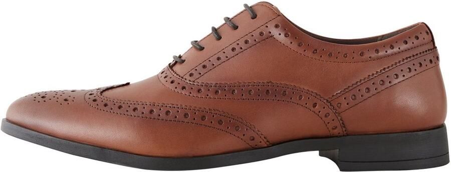 Next Heren Leren Oxford brogues Bruin