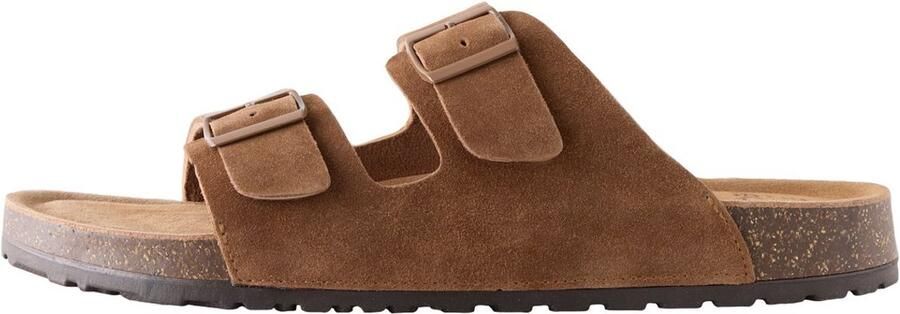 Next Heren Leren sandalen met twee gespen Bruin - Foto 2