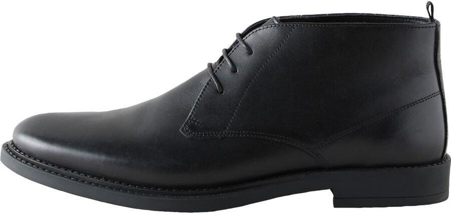 Next Heren Nette leren Chukka-laarzen Zwart