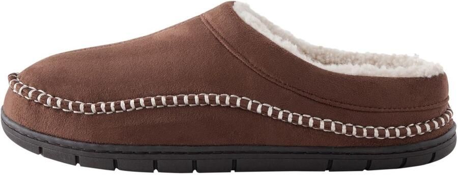 Next Heren Pantoffelmuiltjes met stiksels Bruin
