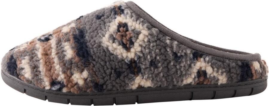 Next Heren Pantoffels met Fairisle-patroon en borgvoering Bruin