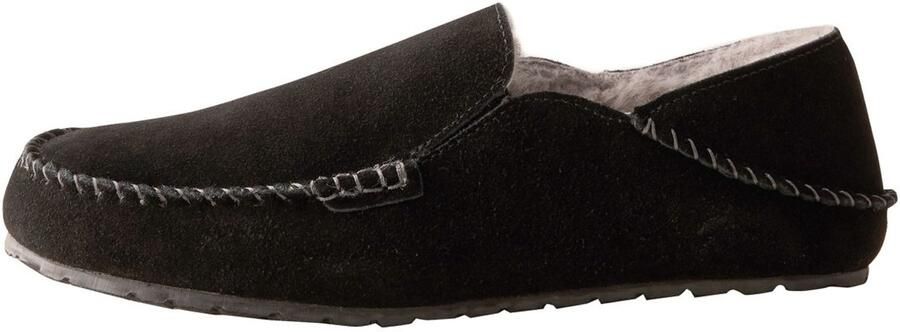Next Heren Signature suède pantoffels met naden Zwart