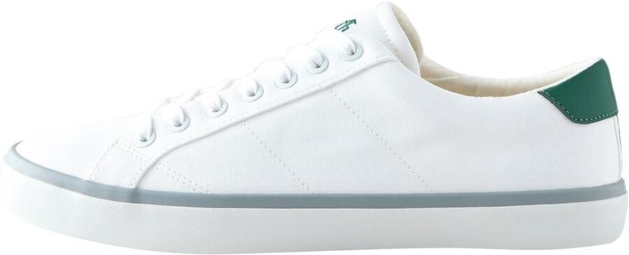 Next Heren Smart-casual canvas sneakers met strepen Wit