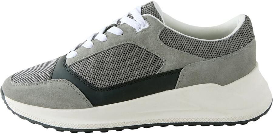 Next Heren Smart-casual sneakers met veters Grijs