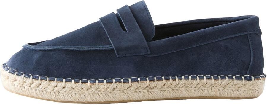 Next Heren Suède espadrilles Blauw