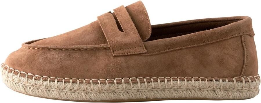 Next Heren Suède espadrilles Bruin