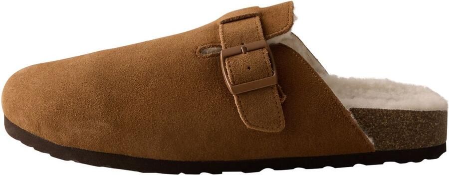 Next Heren Suède pantoffelmuiltjes met gesp Bruin