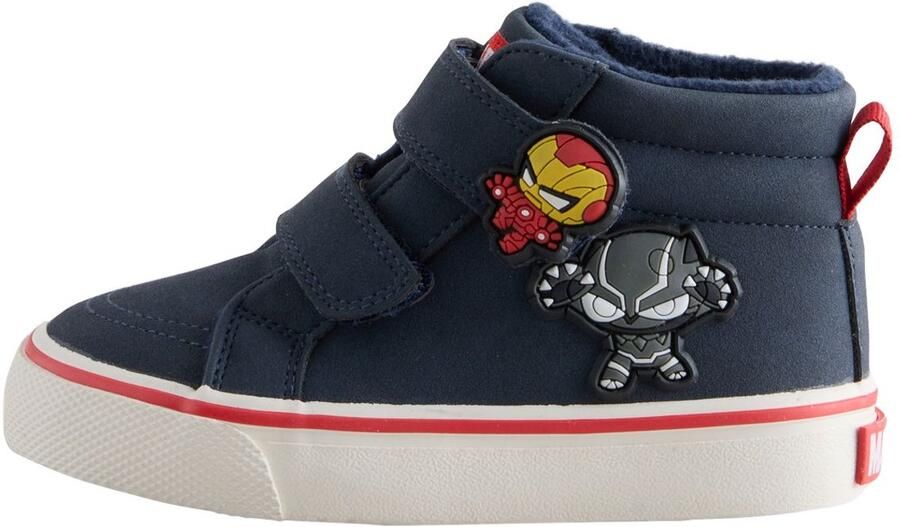 Next Jongens Hoge Marvel laarzen met klittenbandsluiting Blauw