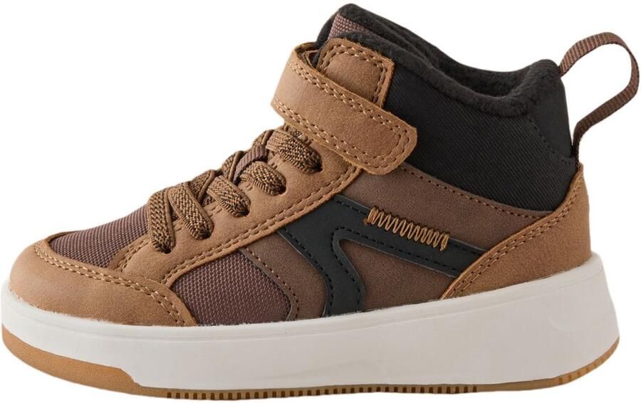 Next Jongens Hoge sneakers met elastische veters en klittenbandsluiting Bruin