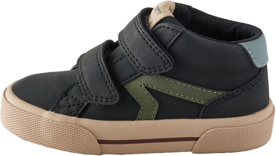Next Jongens Hoge sneakers met klittenbandsluiting en brede pasvorm (G) Zwart