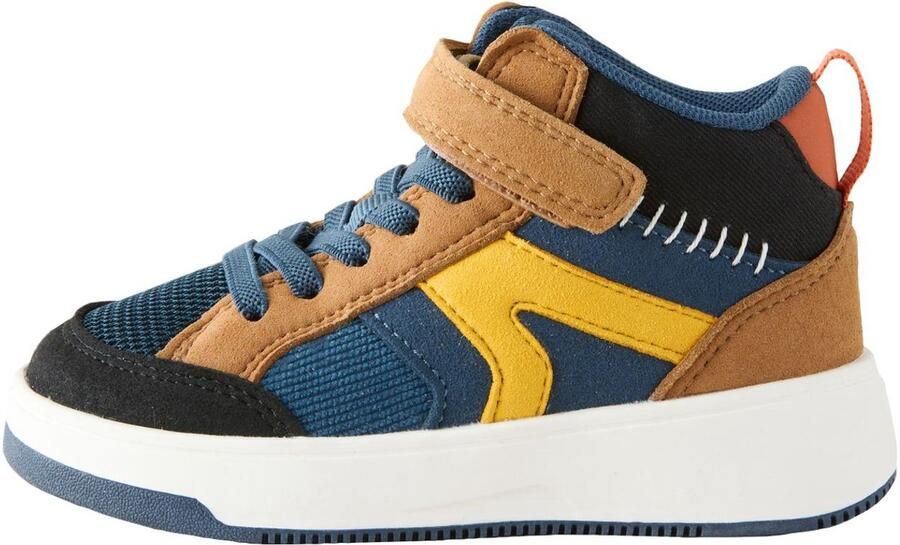 Next Jongens Hoge sneakers met klittenbandsluiting en elastische veters Blauw